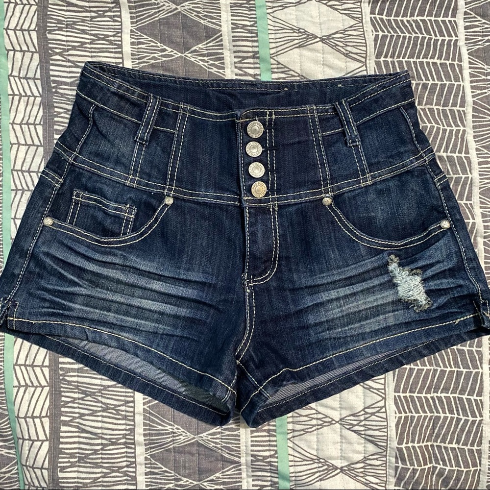 Body Shaping High waist Denim Shorts